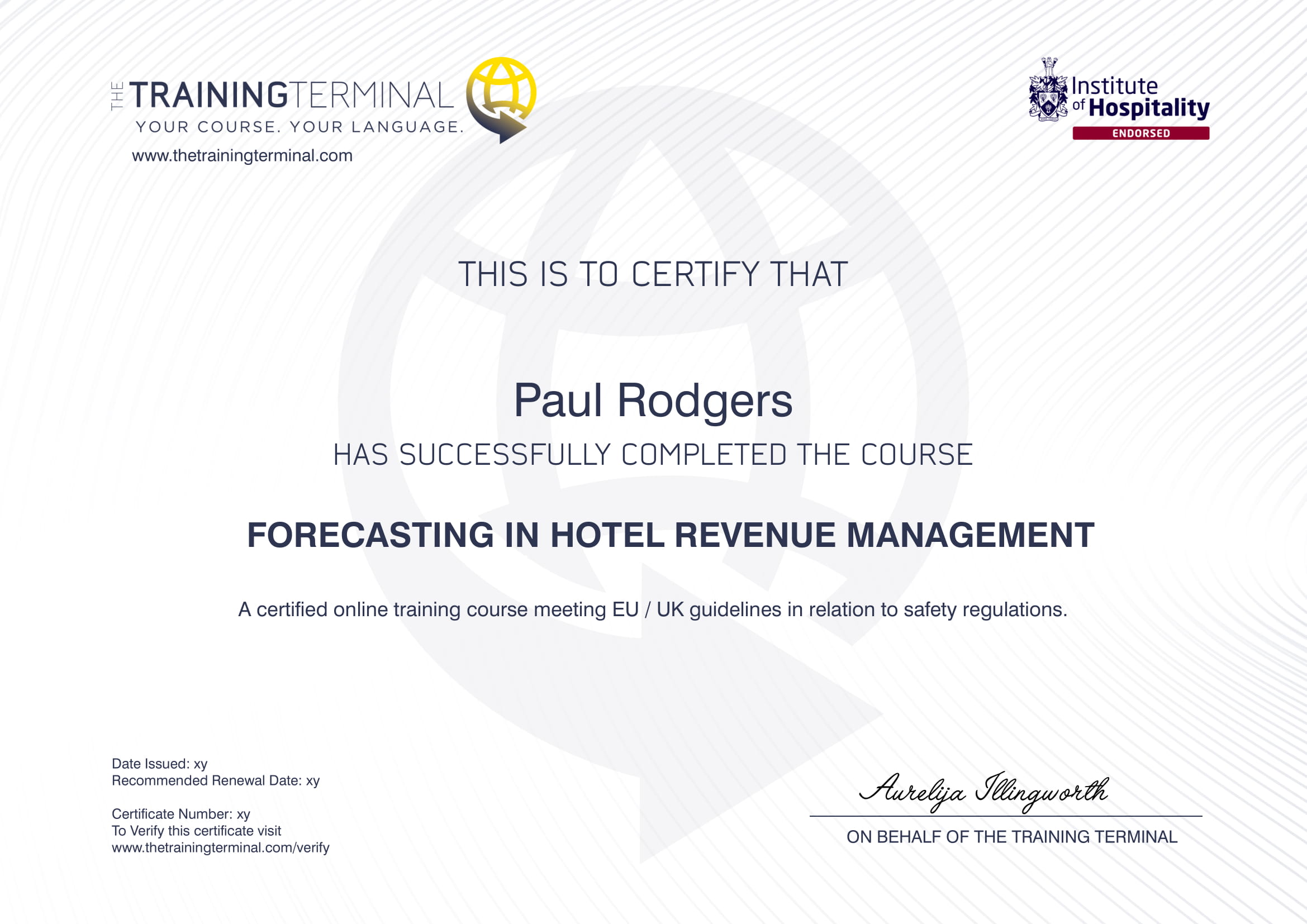 Forecasting in Hotel Revenue Management